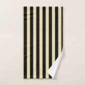 Rayures beiges et noires verticales (Serviette à main)
