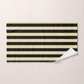 Rayures beiges et noires verticales (Serviette à main)