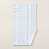 Rayures blanches bleu bébé (Serviette à main)