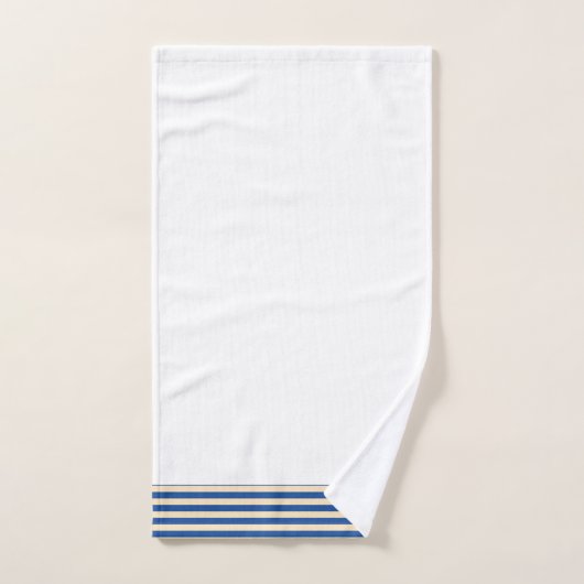 Rayures blanches et bleues (Serviette à main)