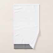 Rayures blanches et noires (Serviette à main)