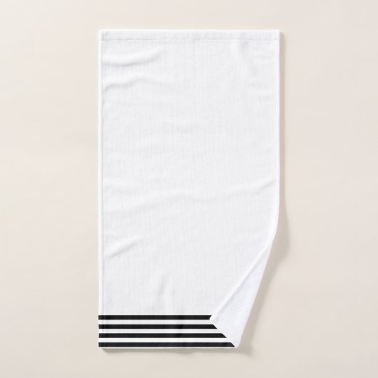 Rayures blanches et noires (Serviette à main)
