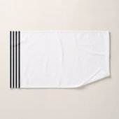 Rayures blanches et noires (Serviette à main)