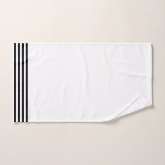 Rayures blanches et noires (Serviette à main)