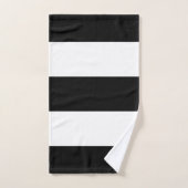 Rayures blanches noires (Serviette à main)