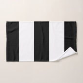 Rayures blanches noires (Serviette à main)