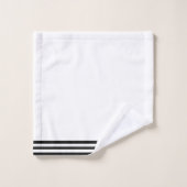 Rayures blanches + noires (Gant de toilette)