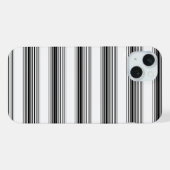 Rayures blanches noires modernes (Verso Horizontal)