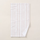 Rayures blanches rose clair (Serviette à main)
