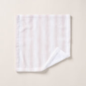 Rayures blanches rose clair (Gant de toilette)