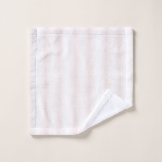 Rayures blanches rose clair (Gant de toilette)