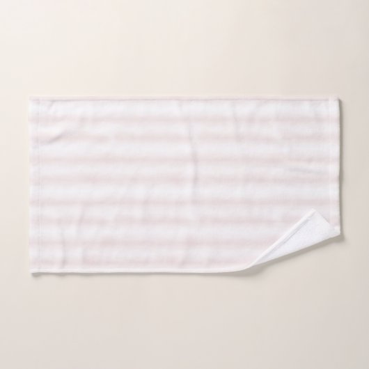 Rayures blanches rose clair (Serviette à main)