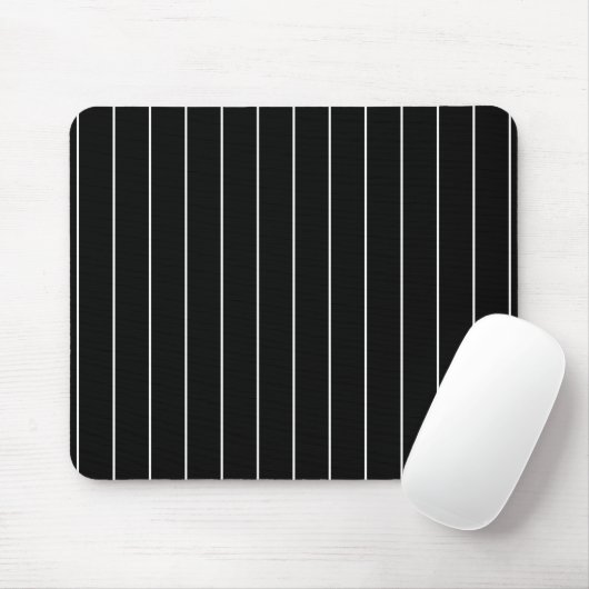 Rayures blanches simples sur tapis de souris à fon (Avec souris)