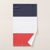 Rayures Bleu Blanc & Rouge Rayé (Serviette à main)