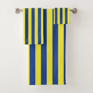 Rayures bleu foncé et jaune
