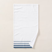 Rayures Bleu Marine Rustique (Serviette à main)