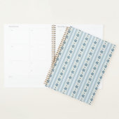 Rayures Bleues Clair Et Fleurs (Devant avec enveloppe)