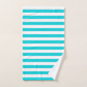 Rayures bleues et blanches de piscine (Serviette à main)