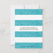 Rayures Bleues et Blanches - Invitation Baby Showe (Dos)