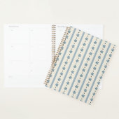 Rayures Bleues Et Crème Et Fleurs (Devant avec enveloppe)