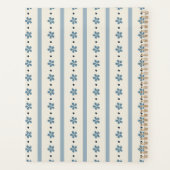 Rayures Bleues Et Crème Et Fleurs (Dos)