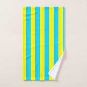 Rayures Bleues et Jaunes Clair (Serviette à main)