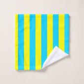 Rayures Bleues et Jaunes Clair (Gant de toilette)