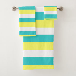 Rayures bleues, jaune citron et blanches d'Aqua