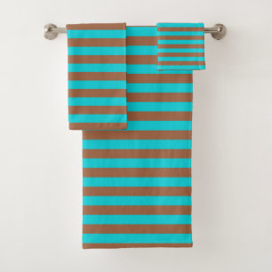 Rayures Brown et turquoises