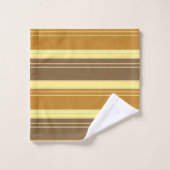 Rayures Brown, Tan, Jaune, Apricot (Gant de toilette)
