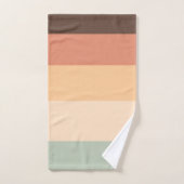rayures Brown, vertes, jaunes et orange (Serviette à main)