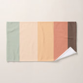 rayures Brown, vertes, jaunes et orange (Serviette à main)