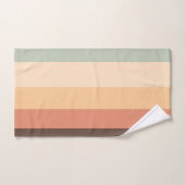 rayures Brown, vertes, jaunes et orange (Serviette à main)