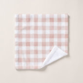 Rayures carreaux rose blush (Gant de toilette)
