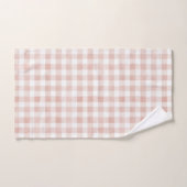 Rayures carreaux rose blush (Serviette à main)