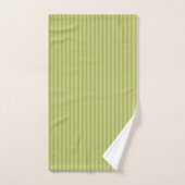Rayures Chartreuse et Vert Pistache (Serviette à main)