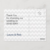 rayures chevron, ancre, cartes de remerciements na (Dos)