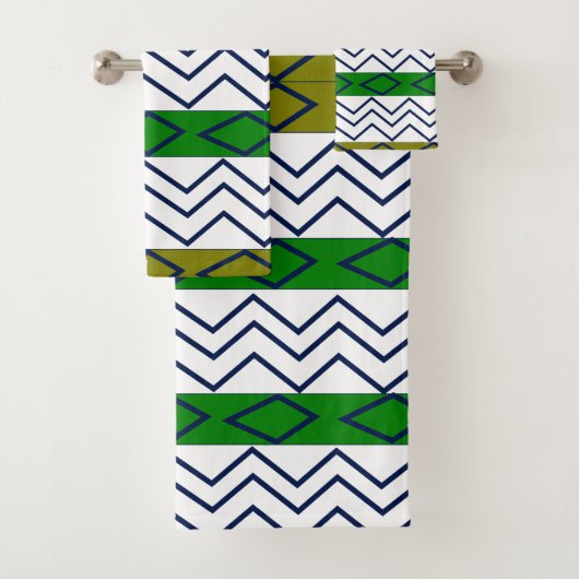 Rayures Chevron Vertes Motif Géométrique (En situation)