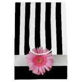 Rayures chics et sac de cadeau de marguerite de (Dos)