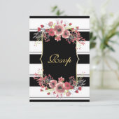 Rayures Classieuses Floral Aquarelle RSVP (Debout devant)