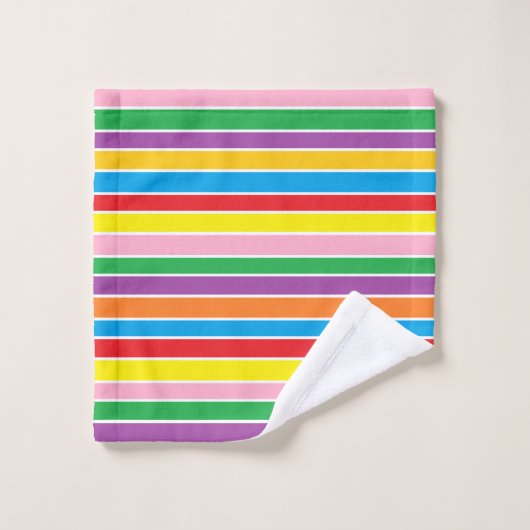 Rayures colorées d'arc-en-ciel (Gant de toilette)