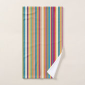 Rayures Colorées Jolies (Serviette à main)