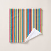 Rayures Colorées Jolies (Gant de toilette)