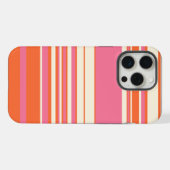 Rayures complexes - Rose, Orange et Crème (Verso Horizontal)