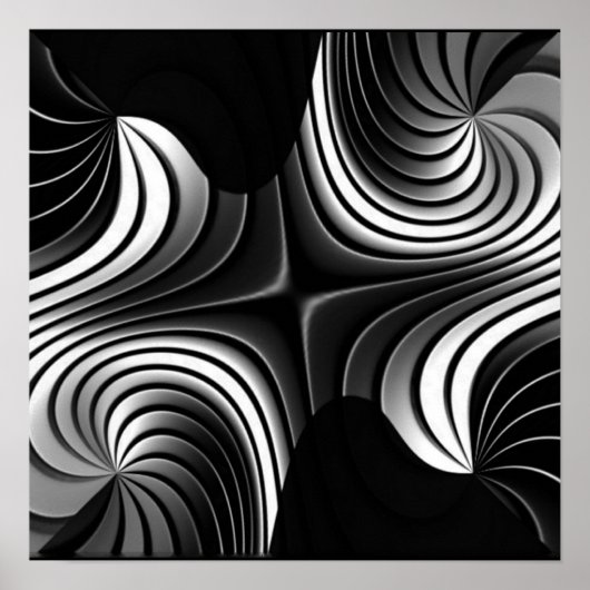 rayures d'aluminium affiche abstraite (Devant)