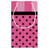 Rayures d'amour et sacs roses de cadeau de partie (Dos)