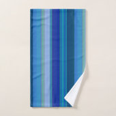 Rayures dans des nuances de bleu (Serviette à main)
