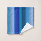 Rayures dans des nuances de bleu (Gant de toilette)