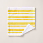 Rayures d'aquarelle jaune soleil (Gant de toilette)