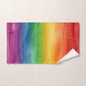 Rayures d'arc-en-ciel d'aquarelle (Serviette à main)